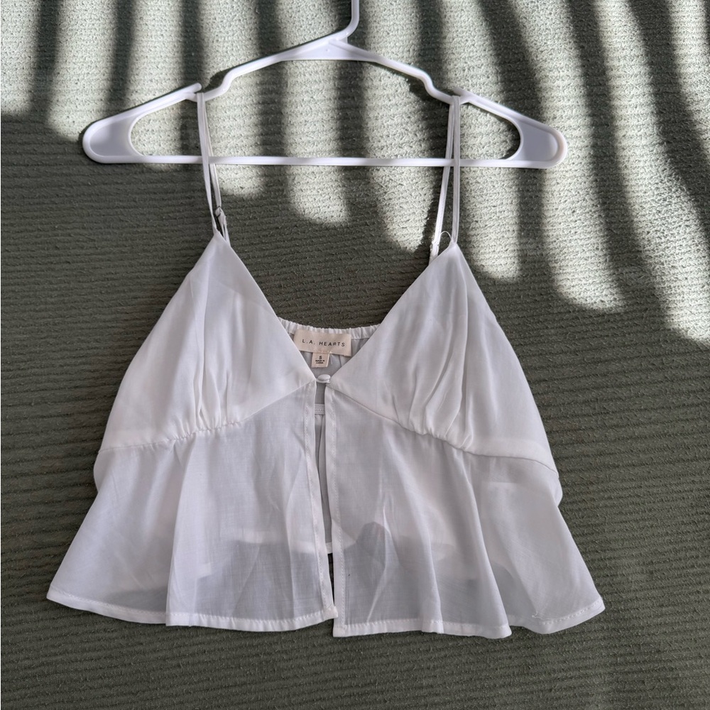 La Hearts White Camisole Top